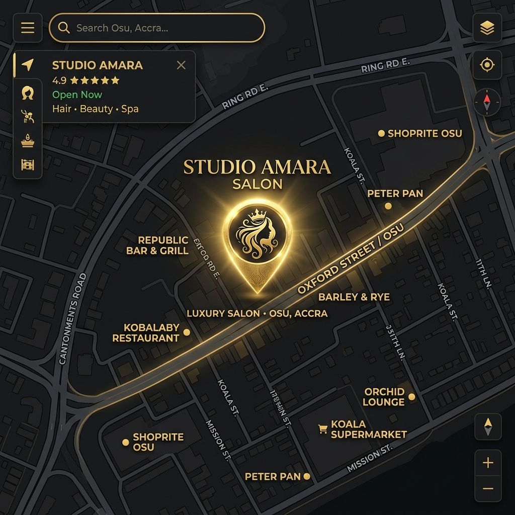 Studio Amara Osu Location Map